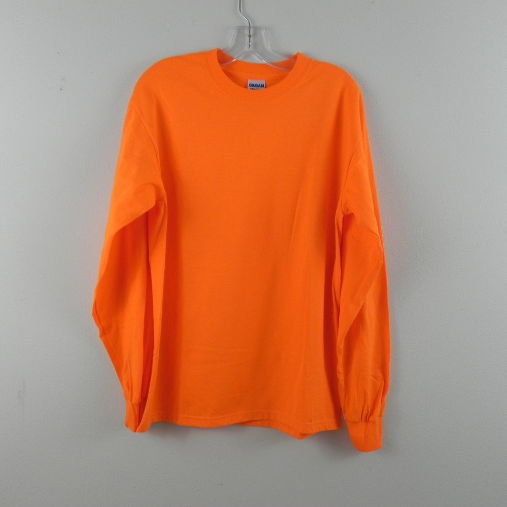 Gildan Long Sleeve Ultra Cotton Safety Orange NWOT Size 3X & 5X